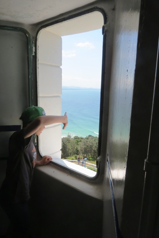 "Hello down there!" This young man was chastised by his father for holding up the trafic. I assured him that I didn't mind and that I had taken his photo. :)