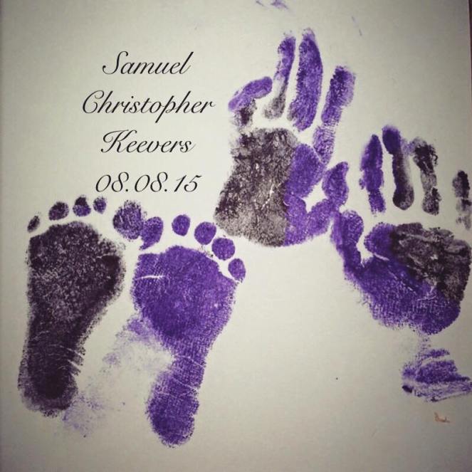 Samuel's hands and feet